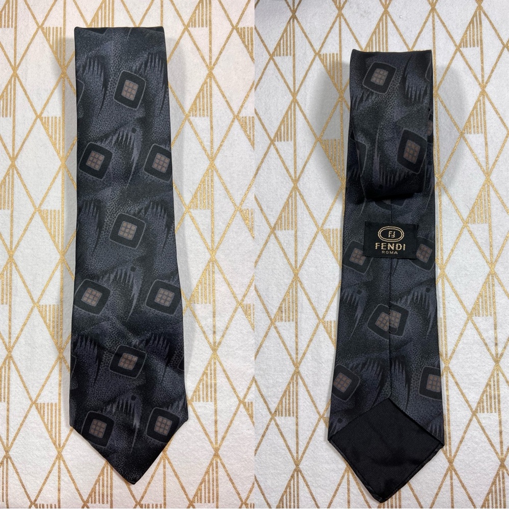 FENDI Vintage 100% Silk Tie
